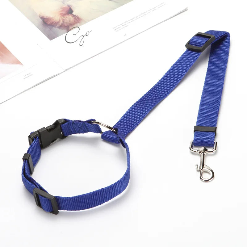 Secure Your Pet in the Car with This Adjustable Harness & Seat Belt Lead Leash!