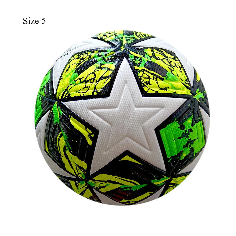 Standard Size 5 Soccer Ball Professional Outdoors Sports Match Balls Training Seamless Football High Quality PU Material