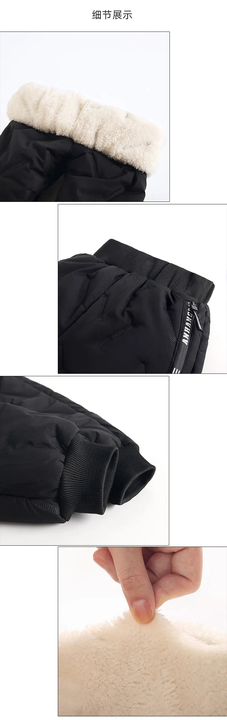 Winter Children Cotton Thick Pants Boys Padded Thickened Pants Teen Kids Cotton Lamb Wool Cotton Trousers