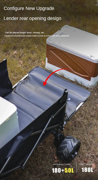 Electric Camping Cart, Folding and Pulling Outdoor Tent Cart