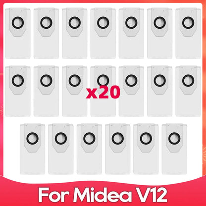 Compatible For ( Midea V12 / Eureka J12 Ultra ) Roller Side Brush Hepa Filter Mop Cloth Dust Bag Robot Vacuums Accessory Part