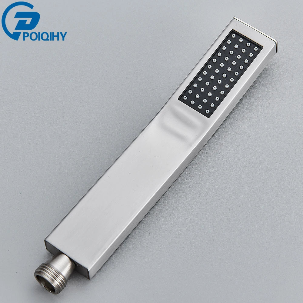 Brass Hand Held Shower Head Black Golden Handshower Head 100% Copper Head Faucet Accessory Single Function Shower Head