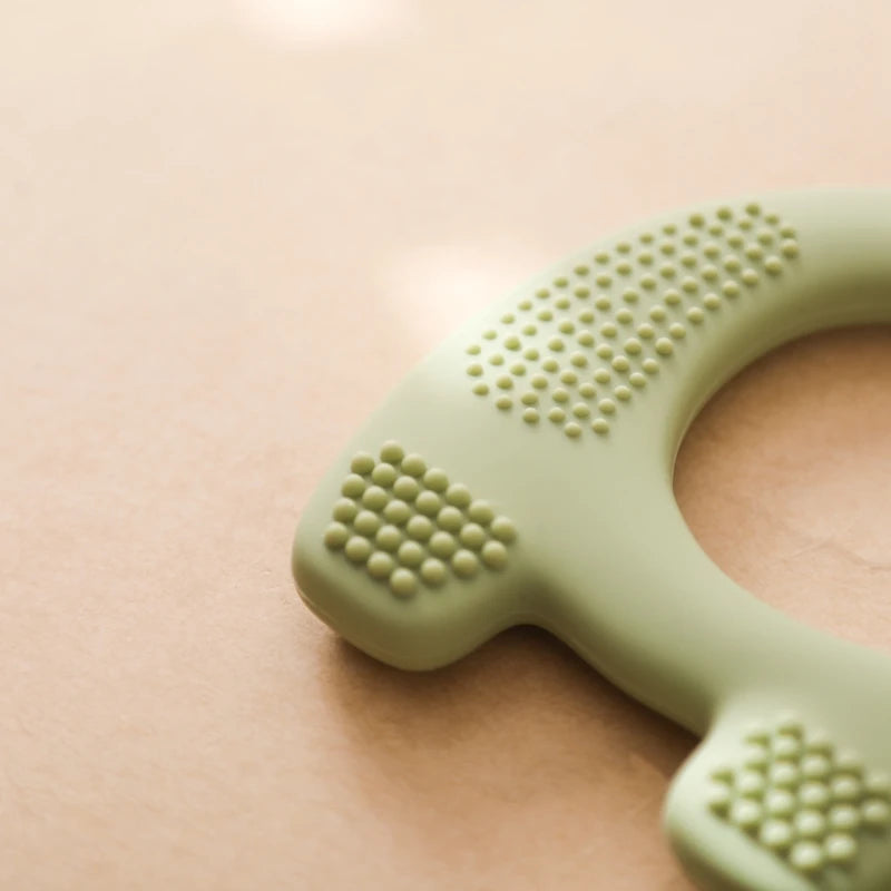 Baby Teether Food Grade Silicone Teethers Cartoon Animals Duck DIY Nursing Teething Pacifier Clip Baby Toy Teething Accessories