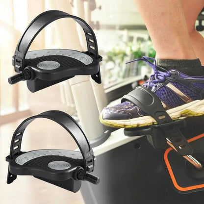 Exercise Bike Pedals Non-Slip Bike Pedals For Exercise Exercise Bike Pedals With Straps 1/2 For Spin Cycling Bike Indoor