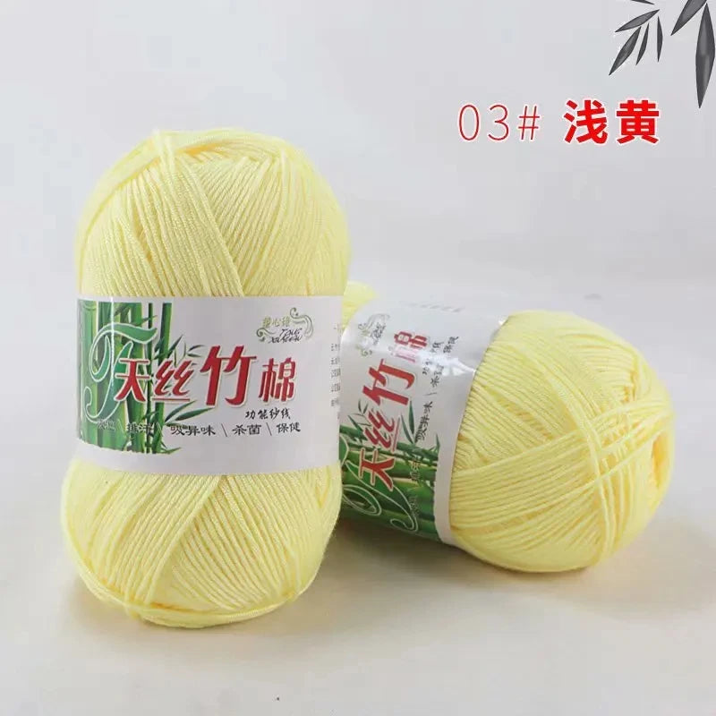 Tiansi Bamboo Cotton Yarn Bamboo Charcoal Cotton Hook Needle Thread Cotton Nitrile Woven Yarn DIY Weaving Material