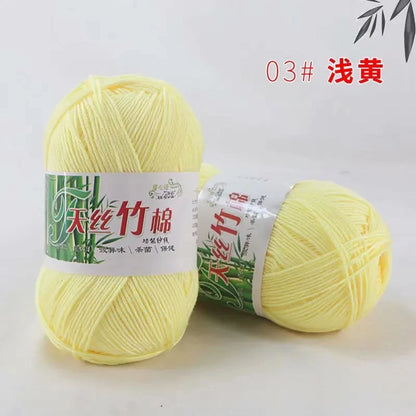 Tiansi Bamboo Cotton Yarn Bamboo Charcoal Cotton Hook Needle Thread Cotton Nitrile Woven Yarn DIY Weaving Material