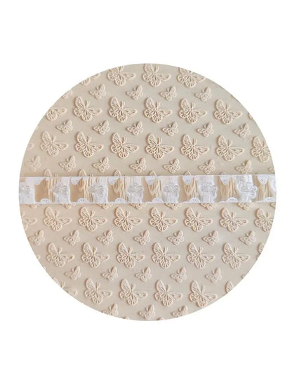 Decorating Holiday Cookies, Personalizing Clay Jewelry Artisan Pastry With Butterfly Heart Designs Rolling Pin