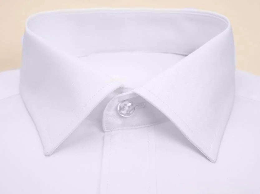 Men's Shirt Long Sleeve Solid Basic Formal Dress Shirts Comfortable Business Social Standard-fit Easy-care Office Shirt S-5XL