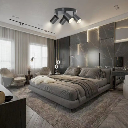 Modern LED Ceiling Light -  GU10 Wall Light Black - Energy Saving, Living Room, Bedroom, Kitchen, Easy Installation, Bulb Not In