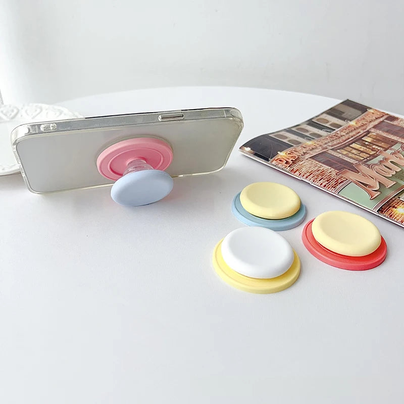 Magnetic Phone Grip Tok Folding Phone Stand Desktop Magsafe Phone Socket Solid Color Bracket INS Phone Holder