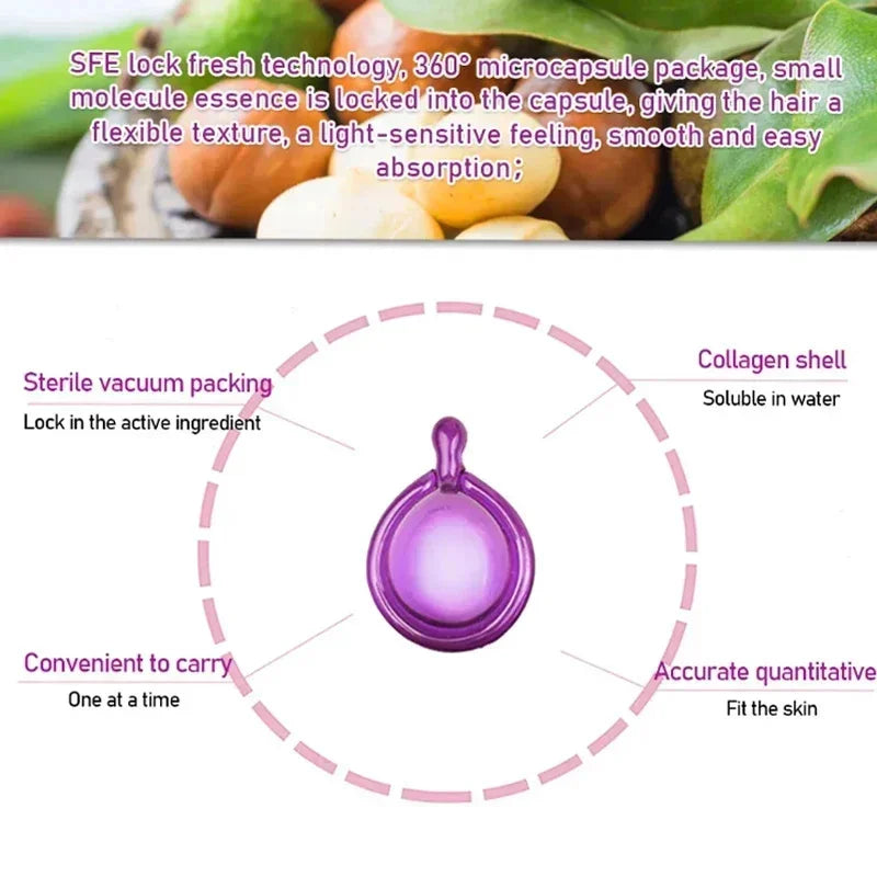 Hair Vitamin Capsule Keratin Oil Fast Restore Soft Smooth Shiny Hair Care Nourish Repair Hair Damaged Splitting Treatment Produc