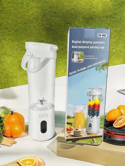 Portable Blender 4000mAh 600ML USB Rechargeable Electric Juicer for Smoothies Personal Fruit Mixer Compact Outdoor Fruit Blender