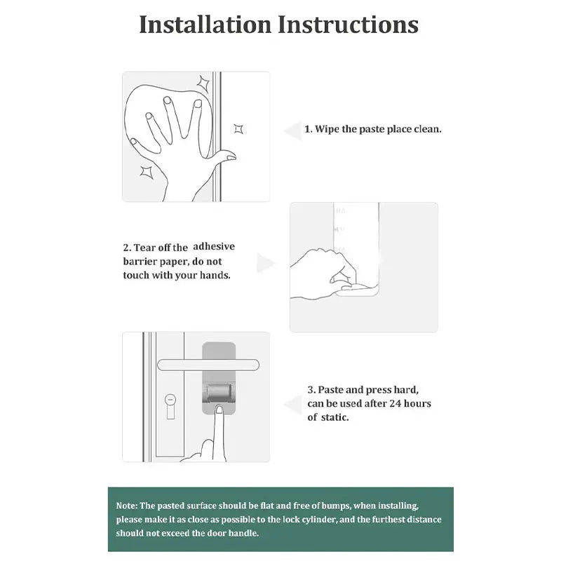 2PCS Childproof Door Lever Lock Prevents Toddlers from Opening Doors Easy One Hand Operation for Adults Durable ABS Safety Lock
