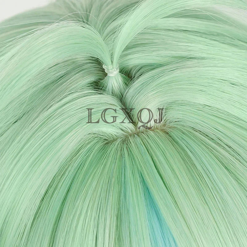 Scalp Sucrose  Sucrose Cosplay Wig 85cm Green Cosplay Anime Wig Heat Resistant Synthetic Hair Costume Wigs+Wig Cap