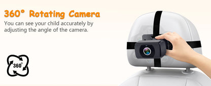 Car Baby Mirror Dual Channel Back Seat Baby Car Camera 1080P with Rear View Car Monitor 6.8'' IPS Screen Kids Pet Night Vision