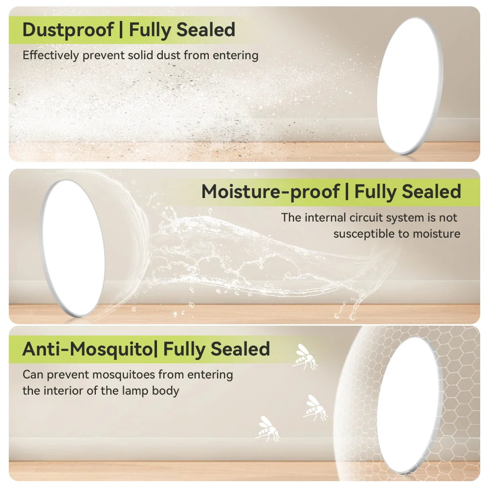 Smart Led Ceiling Light with Remote Control 3 Colors Dimmable Ceiling Lights Ultrathin Panel Lamps Bedroom Kitchen Ceiling Lamp