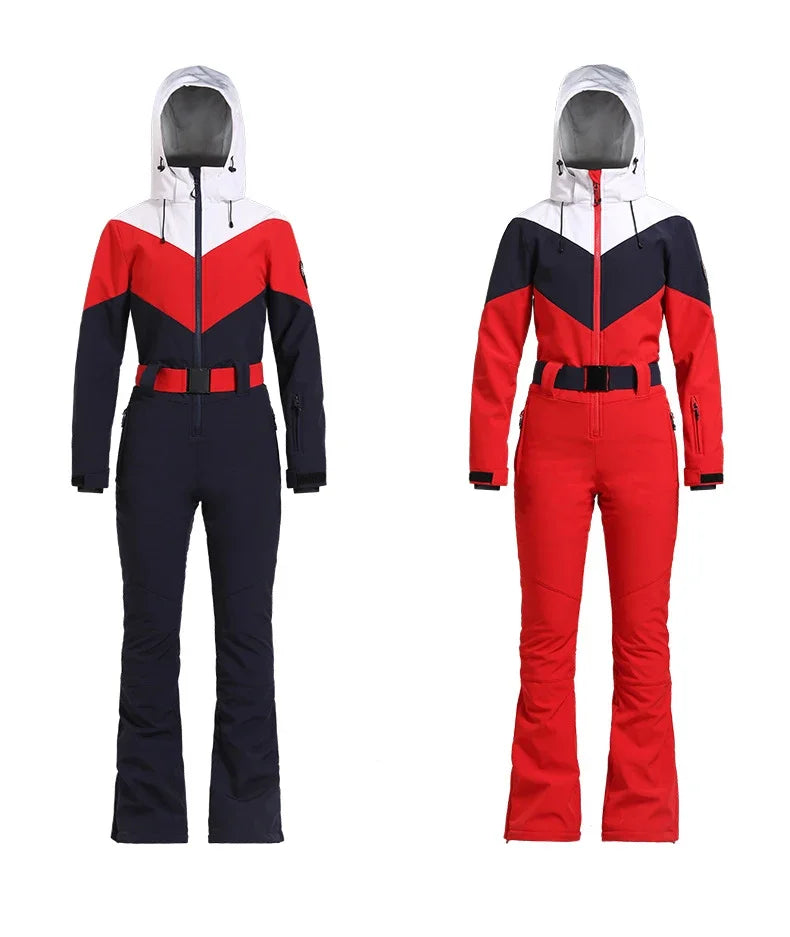 Snow Suites Winter 1PS Snowboard Wear Sports Women Snowsuits 2025 Female Windproof Skiing Suites Hooded Waterproof Ski Clothing