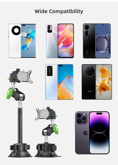 Car Phone Holder Windscreen Mount,Dashboard Phone Holder, Strong Suction Cup Phone Mount ,360°Mobile Phone Holder for Windshield