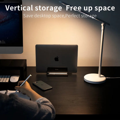 Vertical Laptop Stand Plastic Portable Macbook/Tablet/Phone Holder Adjustable Desktop Notebook Dock Space Save Accessory-Vaydeer