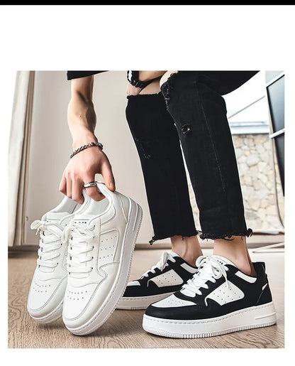 2024 Brand Leather men's Sneakers White Platform Woman Sports Sneakers Female Vulcanized Shoes Sneakers Casual Ladies Trainers