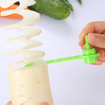 Manual Spiral Screw Slicer Vegetable Tool labor-saving Rotate Potato Slicer Plastic Potato Spiral Slice Cutter Fruit