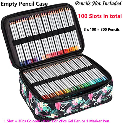 School Pencil Case Supplies 300 Slots Pencilcase Stationery Organizer Acsesories Large Capacity Pen Box Kit Aesthetic Bag Pouch