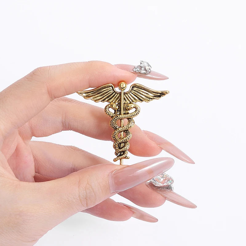 Veterinary Pharmacy Symbol Caduceus Snake Enamel Pins Odontologia Nutricao Fisioterapia Medical Health Badge Brooch Doctor Nurse