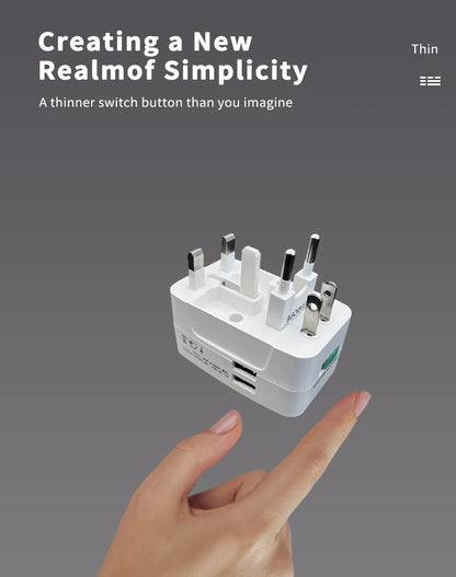 Universal Travel Adapter With 2 USB Ports Power Charger Adapter Outlet Converter Socket Plug Adaptor Connector EU UK US AU