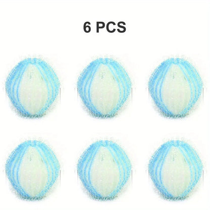 6PCS Pet Hair Remover for Laundry Lint Remover Washing Balls Reusable Dryer Nylon Balls Dogs Cats Hair Lint Remover for Laundry