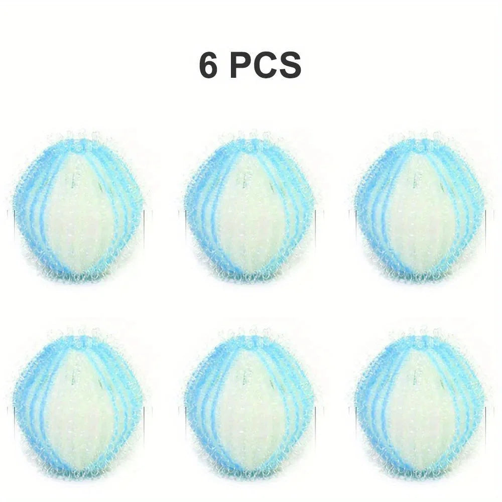6PCS Pet Hair Remover for Laundry Lint Remover Washing Balls Reusable Dryer Nylon Balls Dogs Cats Hair Lint Remover for Laundry
