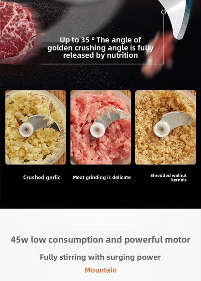 Portable Electric Garlic Chopper 100ml 250ml USB Vegetable Grinder Kitchen Garlic Masher Food Processor Tool