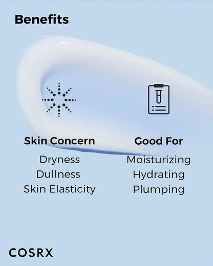 COSRX Hyaluronic Acid Moisturizing Cream, Long-lasting Hydration, Rich Moisturizer for Sensitive Skin 3.52 oz / 100g