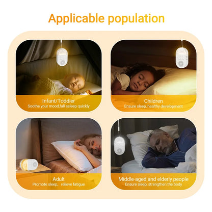 Portable White Noise Machine For Sleeping Baby Sleep Aid Noise Machine Kids Sleep Night Light 24 Natural Sounds Baby Sleeper