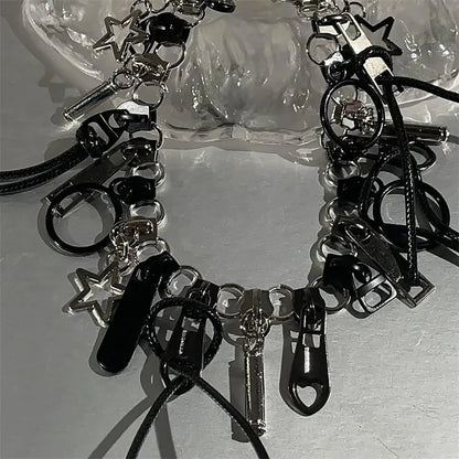 Stylish Zipper Necklaces Punk Men's And Women's Jewelry Accessories Unisex Jewelry Accessories Party Neck Accessories
