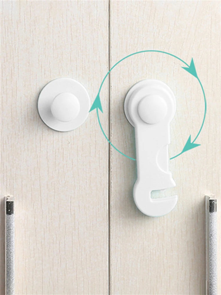 multi-function security protection locks baby safety cabinet drawer door buckle home white toilet refrigerator lock 3pcs/5pcs