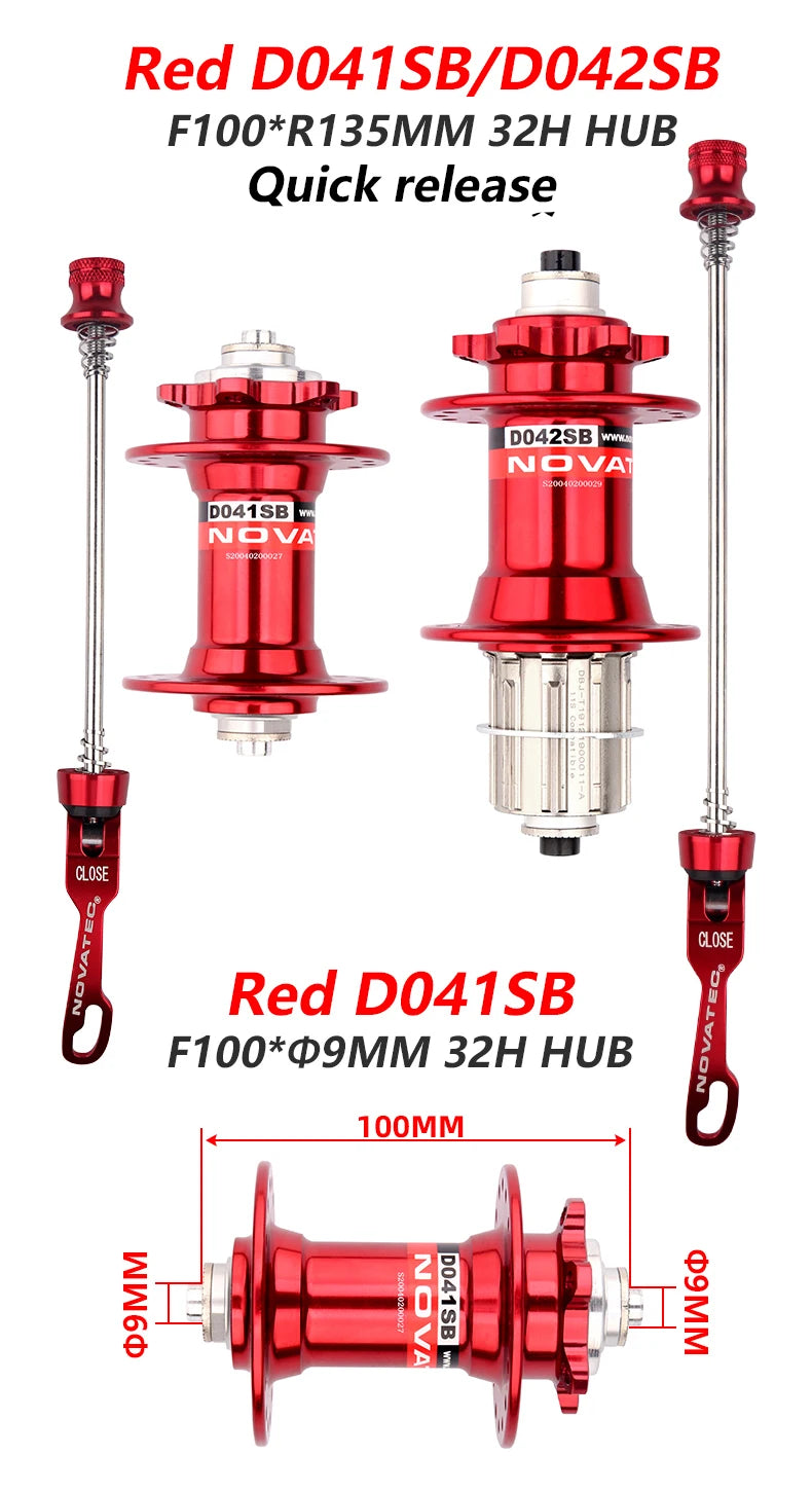 NOVATEC Mountain Bike Hub D041SB D042SB 32/36 Holes Mtb Bushing for 8/9/10/11 Speed MTB Disc Brake Hub  Mtb Hubs 32H mtb hubs