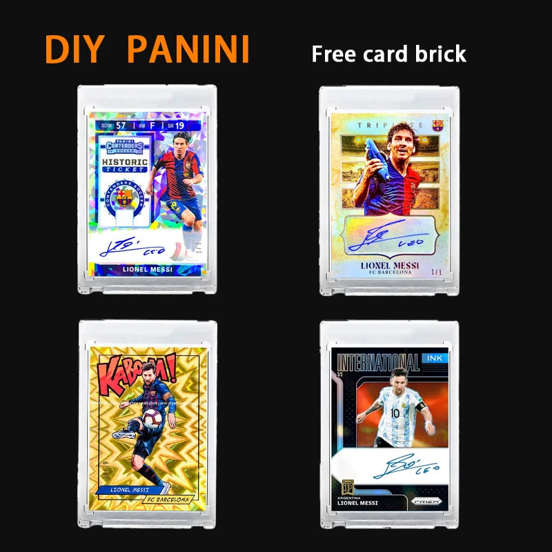 Messi Football star card DIY homemade flash card refractive card sending card brick Argentina Barcelona