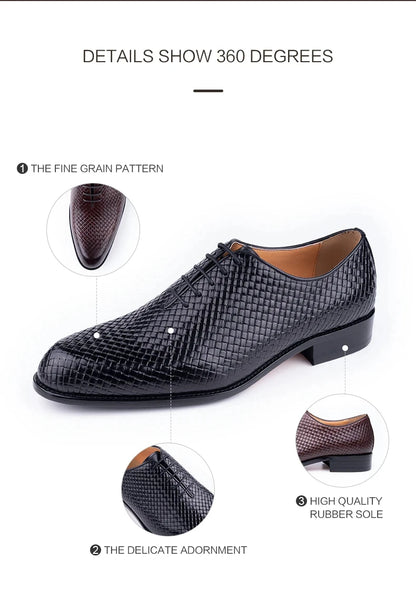Men Dress Shoes  Formal Office Oxford Wedding Party Matches Suit Zapatos De Hombre High Grade Genuine Leather handmade Man shoes