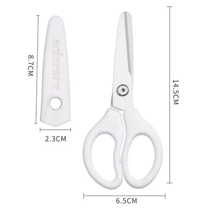 Ceramic Scissors Portable Baby Food Mills Infant Feeding Aid Scissors with Cutting Box Baby Supplies for Health Baby Tableware