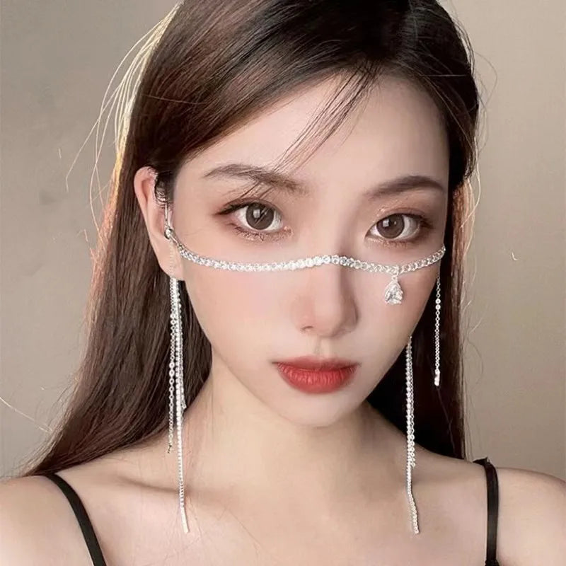 Fashion Sexy Face Chain Punk Fringe Earrings Accessory Adjustable Face Chain Face Fashion Jewelry Accessories