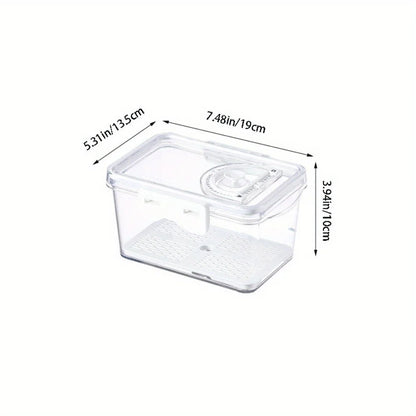 1Pcs Bread Box 3 Size Rectangular Bread Storage Boxes with Time Recording Clear Loaf Bread Container Airtight Bread Keeper Box