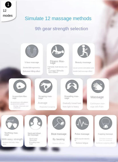 4D Roller Facial Massager EMS Face Lift Device V-Face Slimmer Skin Tightening Double Chin Remover Eye Care Vibration Massager