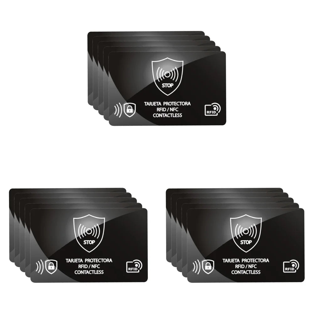 100/5Pcs RFID Blocking Reader Card Lock Protects Wallet IC NFC Anti Shield Token RFID Bank Card Holder Case Protection Blocker