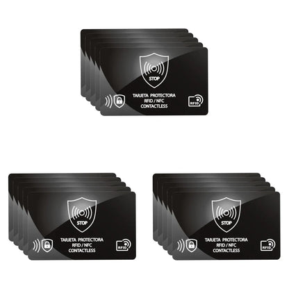 100/5Pcs RFID Blocking Reader Card Lock Protects Wallet IC NFC Anti Shield Token RFID Bank Card Holder Case Protection Blocker