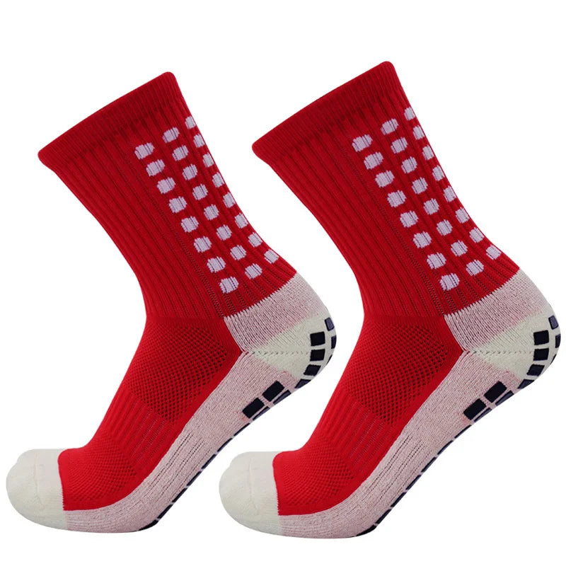 Sports 2025 and New Football Socks Women Men New Socks Non-slip Silicone Bottom Soccer Basketball Grip Socks