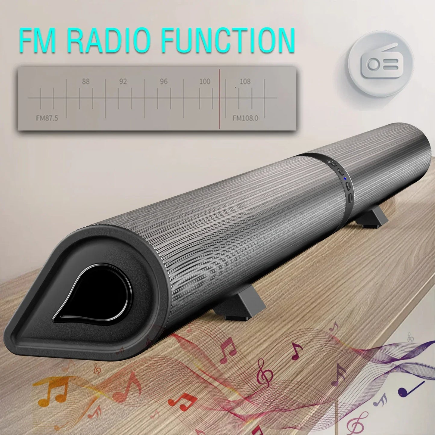 Home Theater Bluetooth Speaker HDMI/AUX/BT/OPT Connection Sound box with 2-in-1 Detachable  Sound System FM Radio TV Sound bar