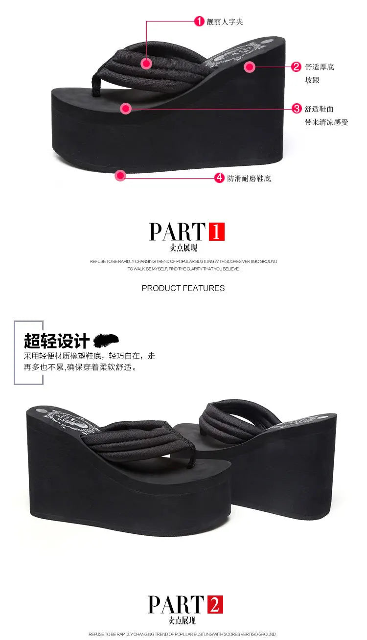 2025 flip flops for women, thick bottom, anti slip, wear-resistant, fashionable, versatile, women's outdoor cool slippers