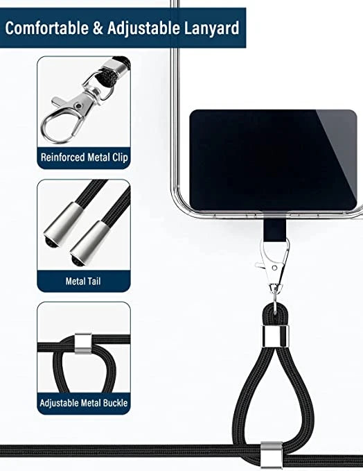 Phone Lanyard Universal Cell Phone Lanyard with Adjustable Nylon Neck Strap For iPhone 14 13 12 Pro X XR 8 7 Plus Hanging Rope