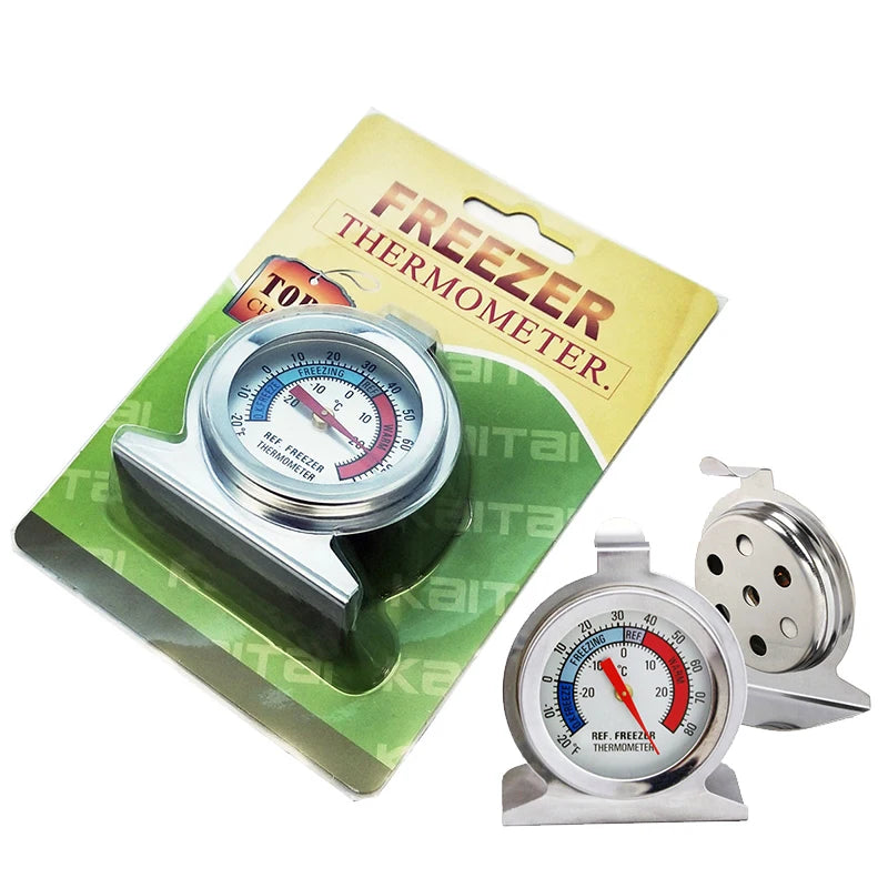 Refrigerator Thermometer -30~30°C -20~80°F Classic Fridge Large Dial Gauge Mini Thermo Meters for Freezer Cooler