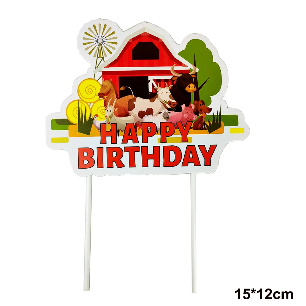 Farm Birthday Party Supplies Animal Farm Paper Plate Pig Sheep Chicken Horses Cows Shape Dinnerware Farm Animal Party Decoration